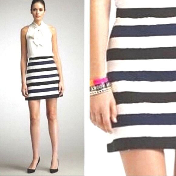 Kate Spade Delphina A line Stripe Short Skirt Size 6 - Picture 1 of 10
